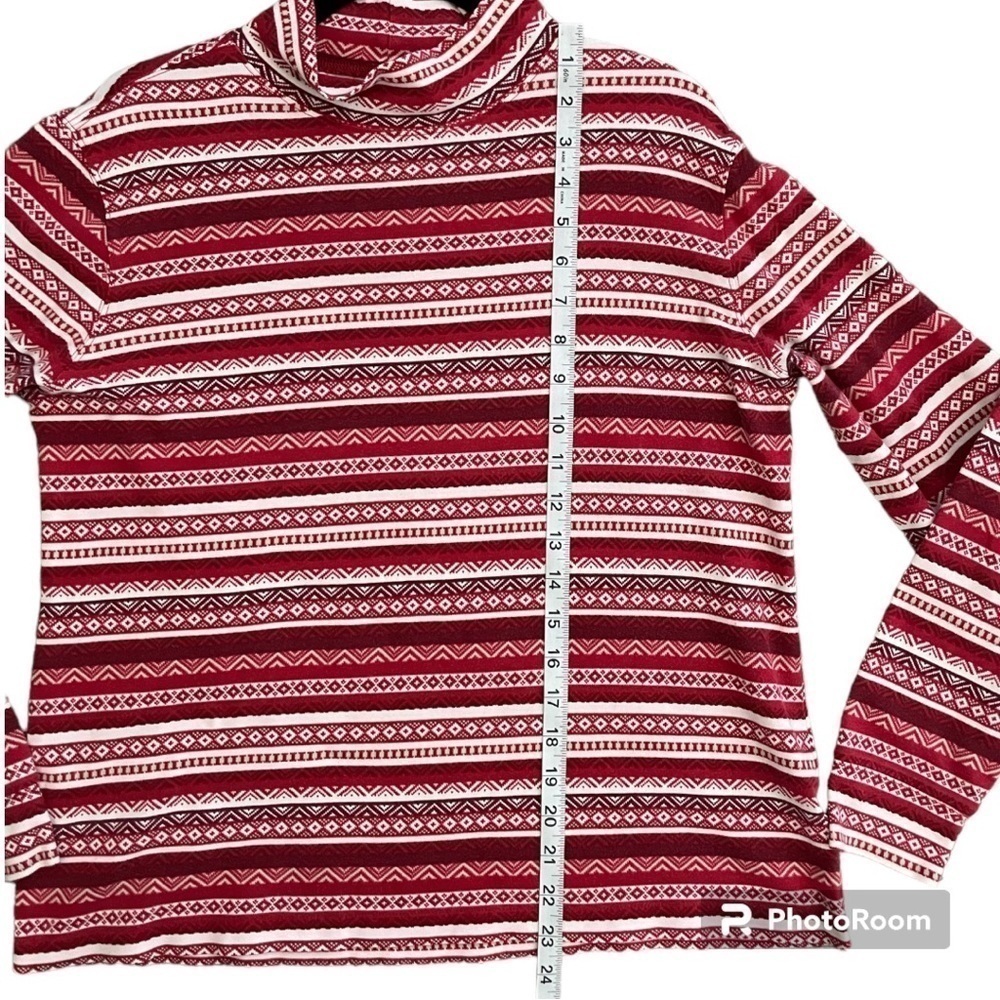 Land’s End Holiday Printed Turtleneck | M - Picture 4 of 5